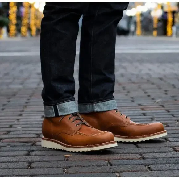 Grant Stone Brass Boot in Saddle Tan Men's 8.5E